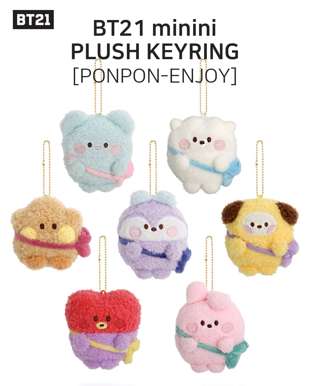 BT21 minini PLUSH KEYRING [PONPON-ENJOY]_0