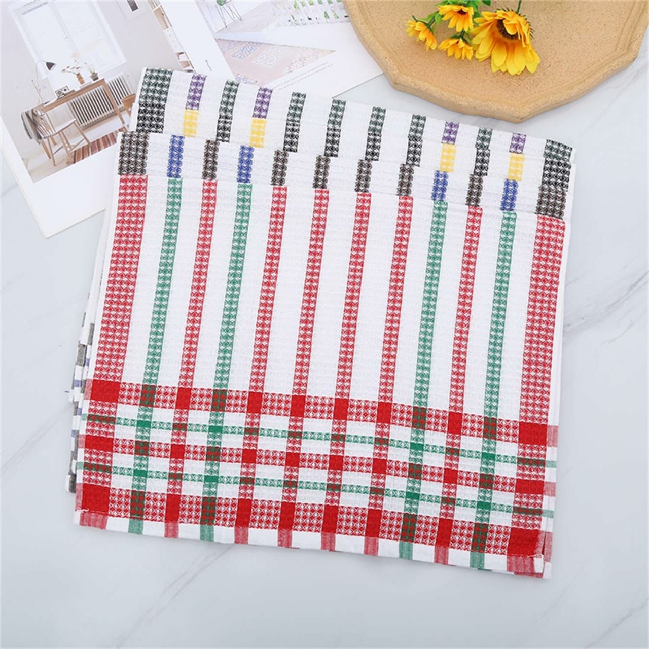 100% cotton Bright Large Tea Towels_2