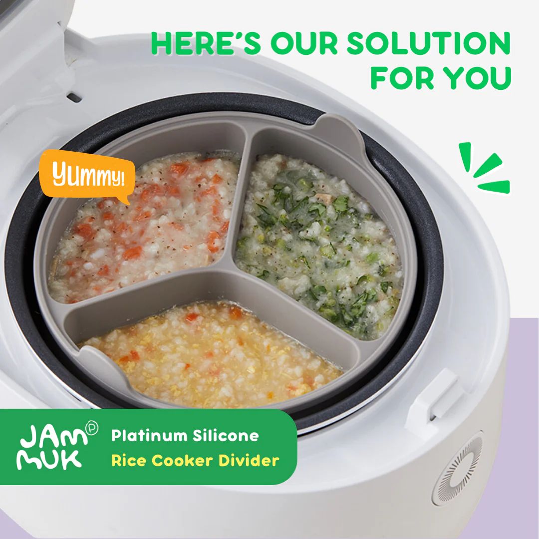 JAMMUK Platinum Silicone Rice Cooker Divider Free Lid_5