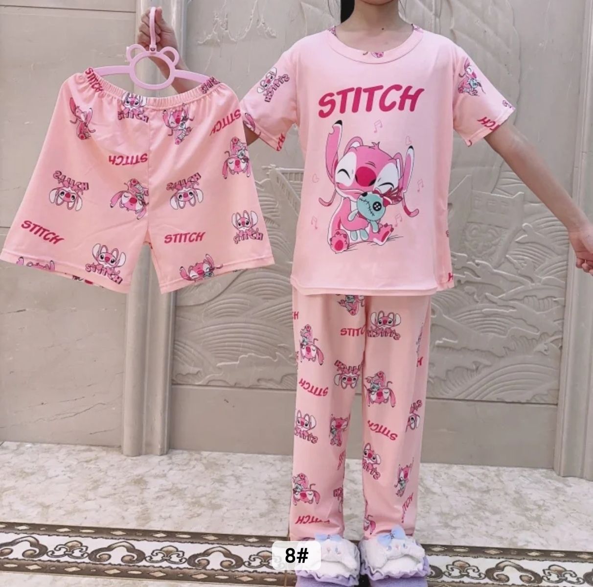 Stitch children pajama 3 peices set_0