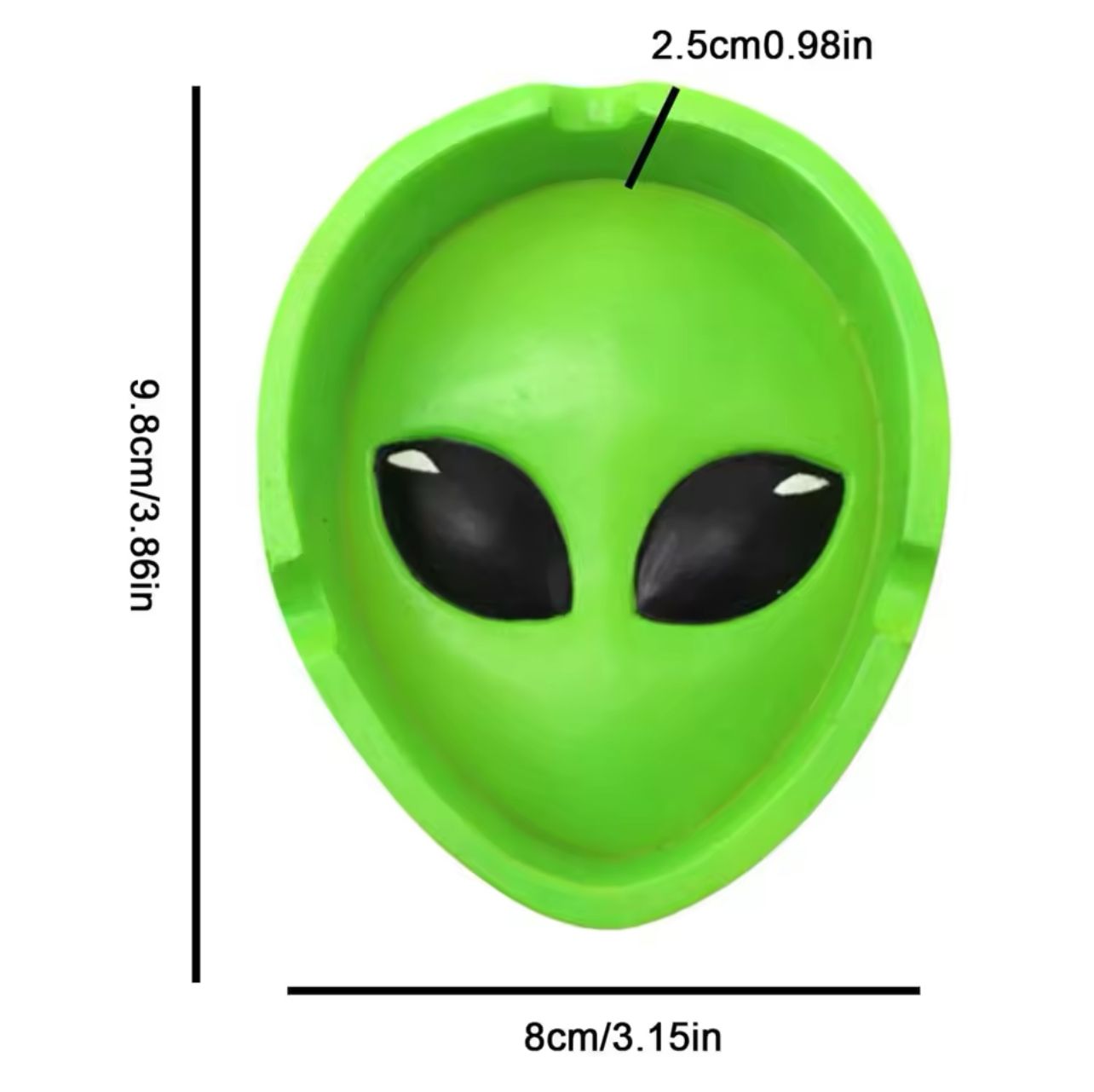 Cendrier Tête d'Alien Vert_2