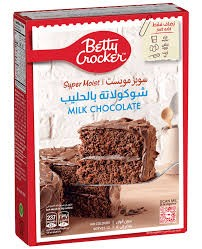 Betty Crocker Super Moist Premium Edition Milk Chocolate Cake Mix (Serves up to 12 People) - artificial colors free_0