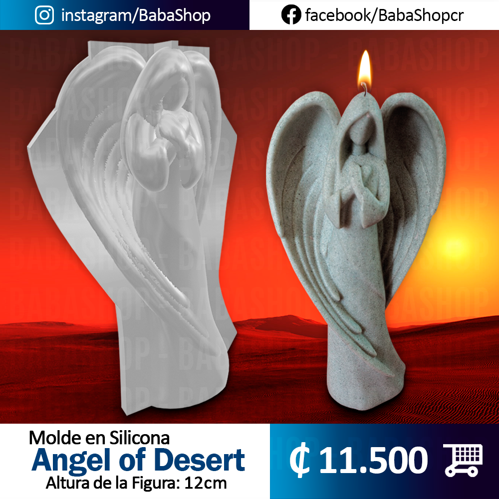 Molde en Silicona, Angel of Desert (Figura final 12cm)_0