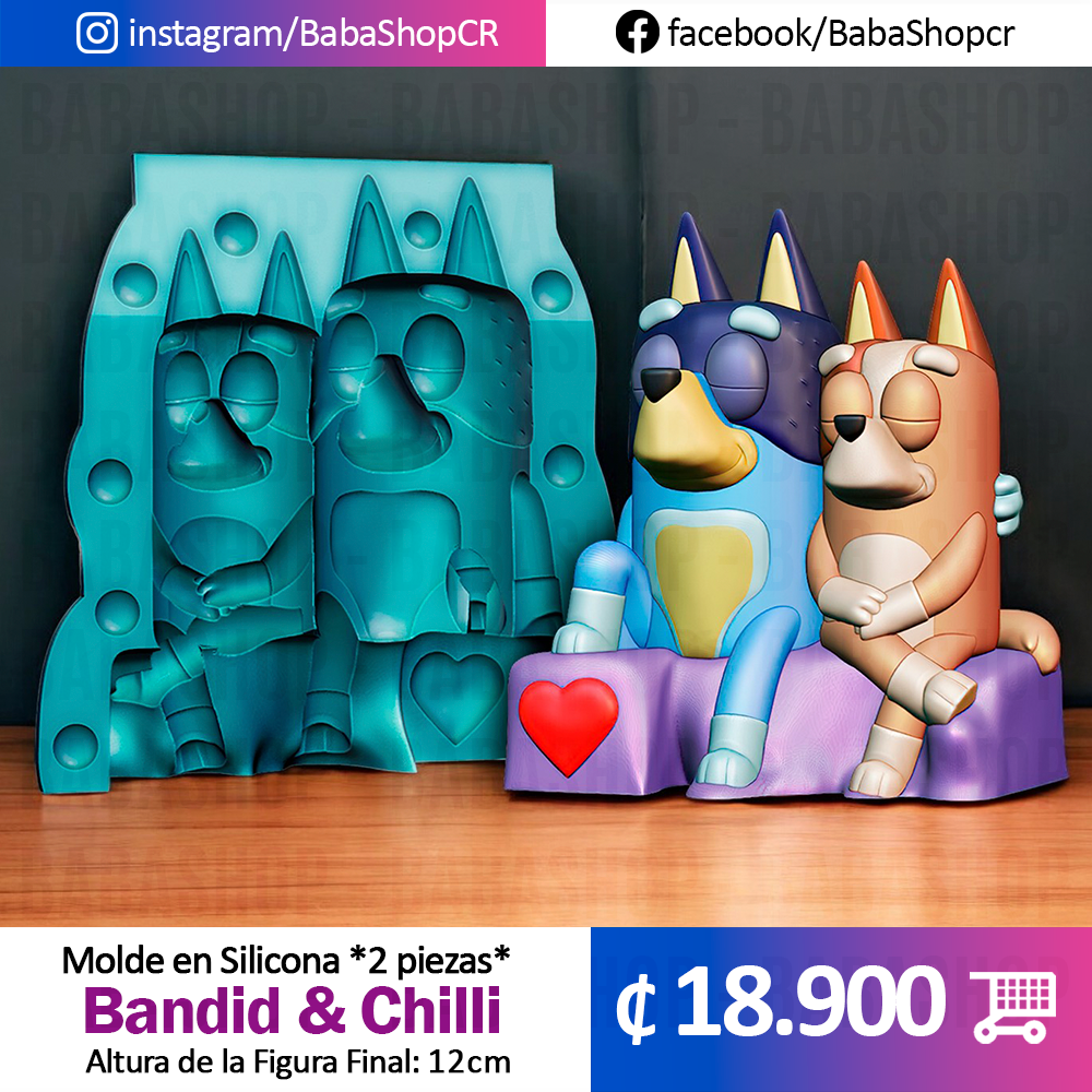 Bandid & Chilli - Molde en Silicona - Altura 12cm * 2 piezas*_0