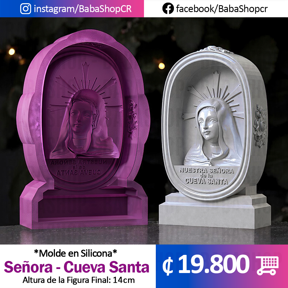 Nuestra Señora de la Cueva Santa, Molde en Silicon - Altura Final 14cm_0