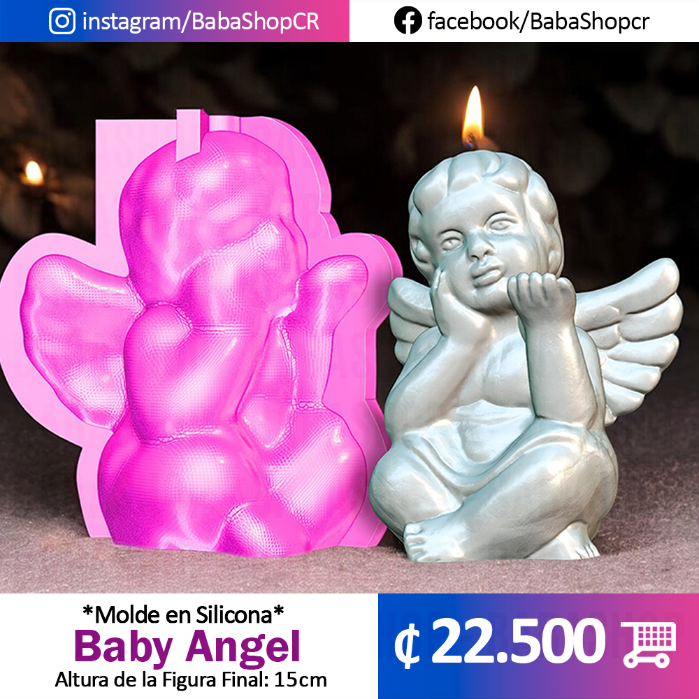 Baby Ángel, Molde en Silicona - Altura Final 15cm_0