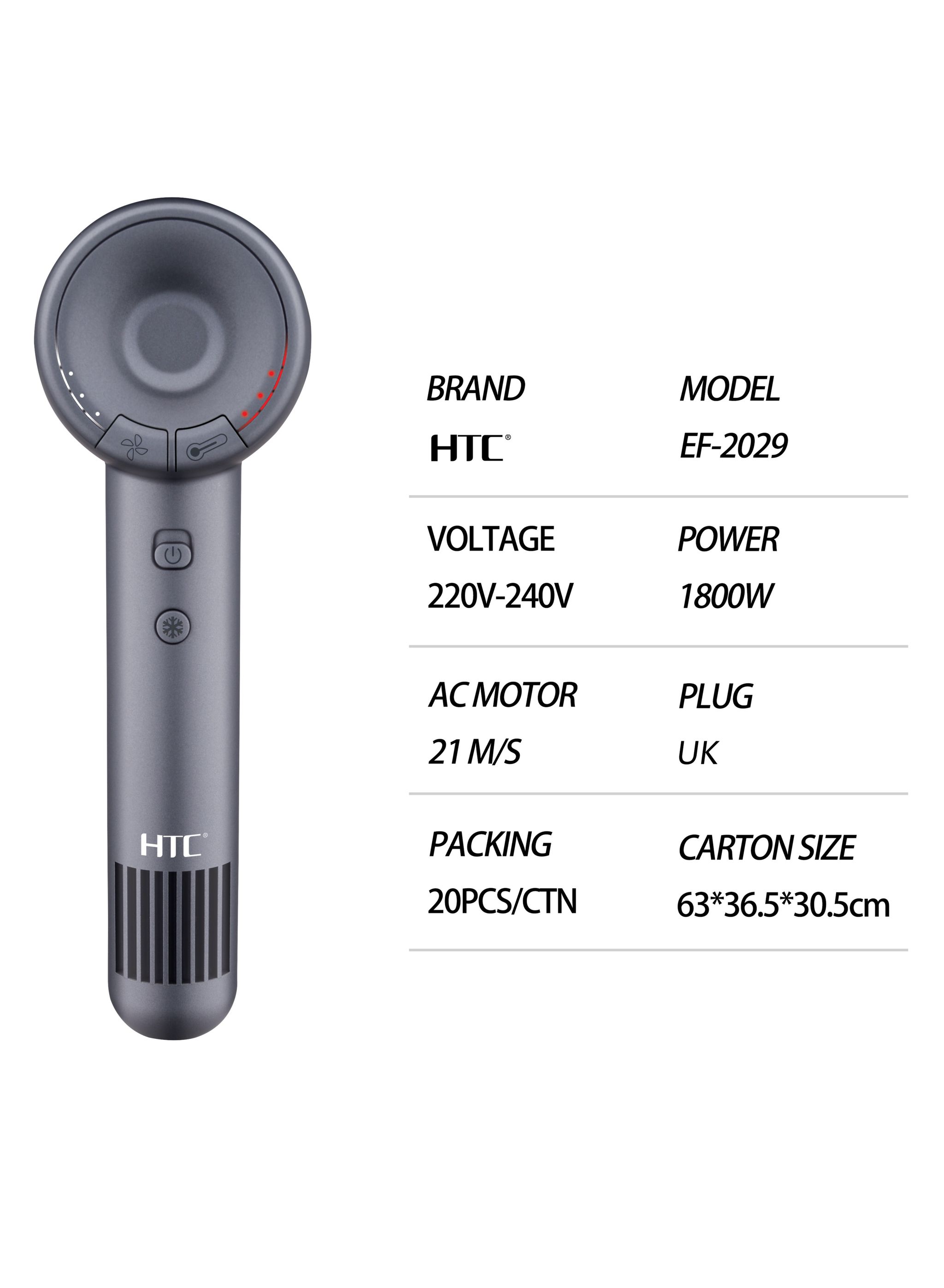 HTC Brushless Hair Dryer with High Speed motor for Professional & Personal Use_1