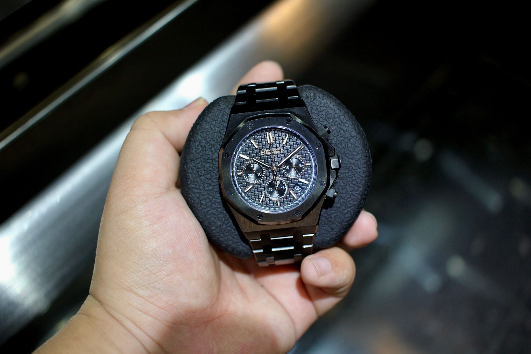 Black Rose Gold Chronograph Royal Oak AP _3