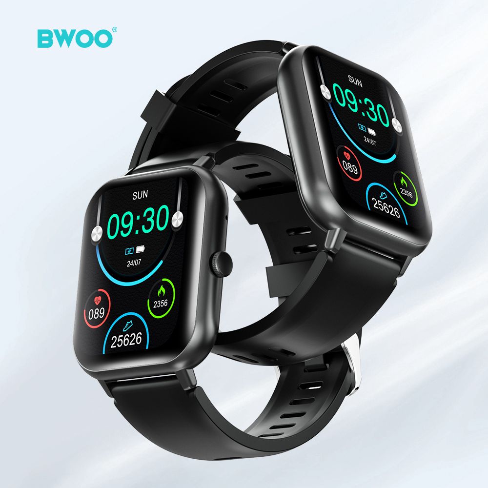 Bwoo Smart Watch, 1.83 inch Waterproof Smart Watch For Android & iPhone (Black), Unisex with Call Function and Fitness Tracking_2