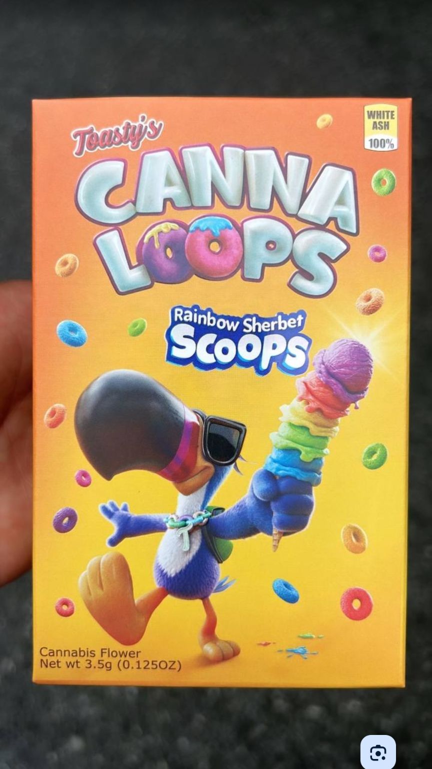 Toastys CannaLoops Rainbow sherbet scoops _0