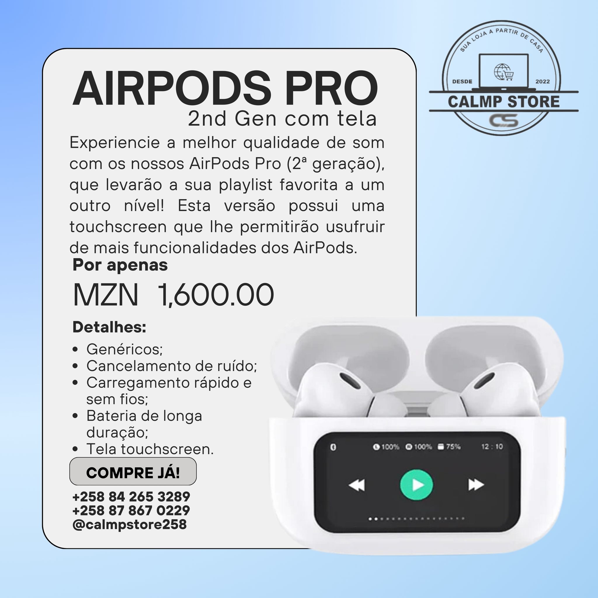 AirPods Pro 2 com tela_0