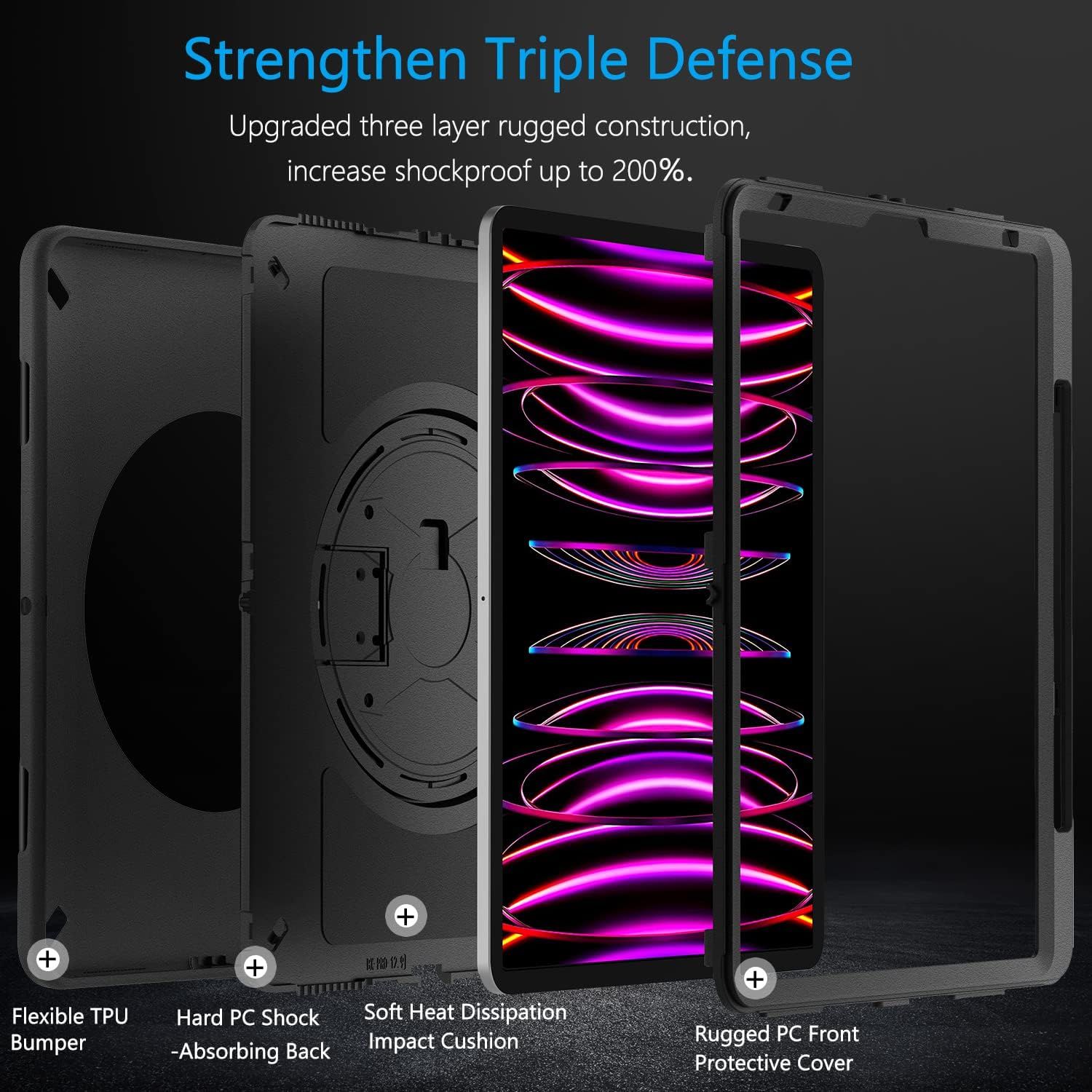  Military Grade Protective Shockproof Cover for iPad Pro 12.9 Inch _2