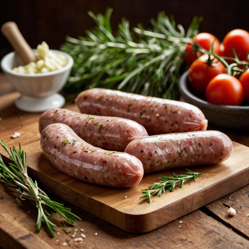 Herb & Garlic Pork Sausages (80g/pc)_0