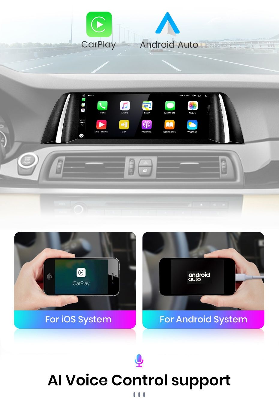 Rádio android 10,25" BMW série 5 F10/11 CARPLAY WIFI 4G 6/128GB 8-CORE_5