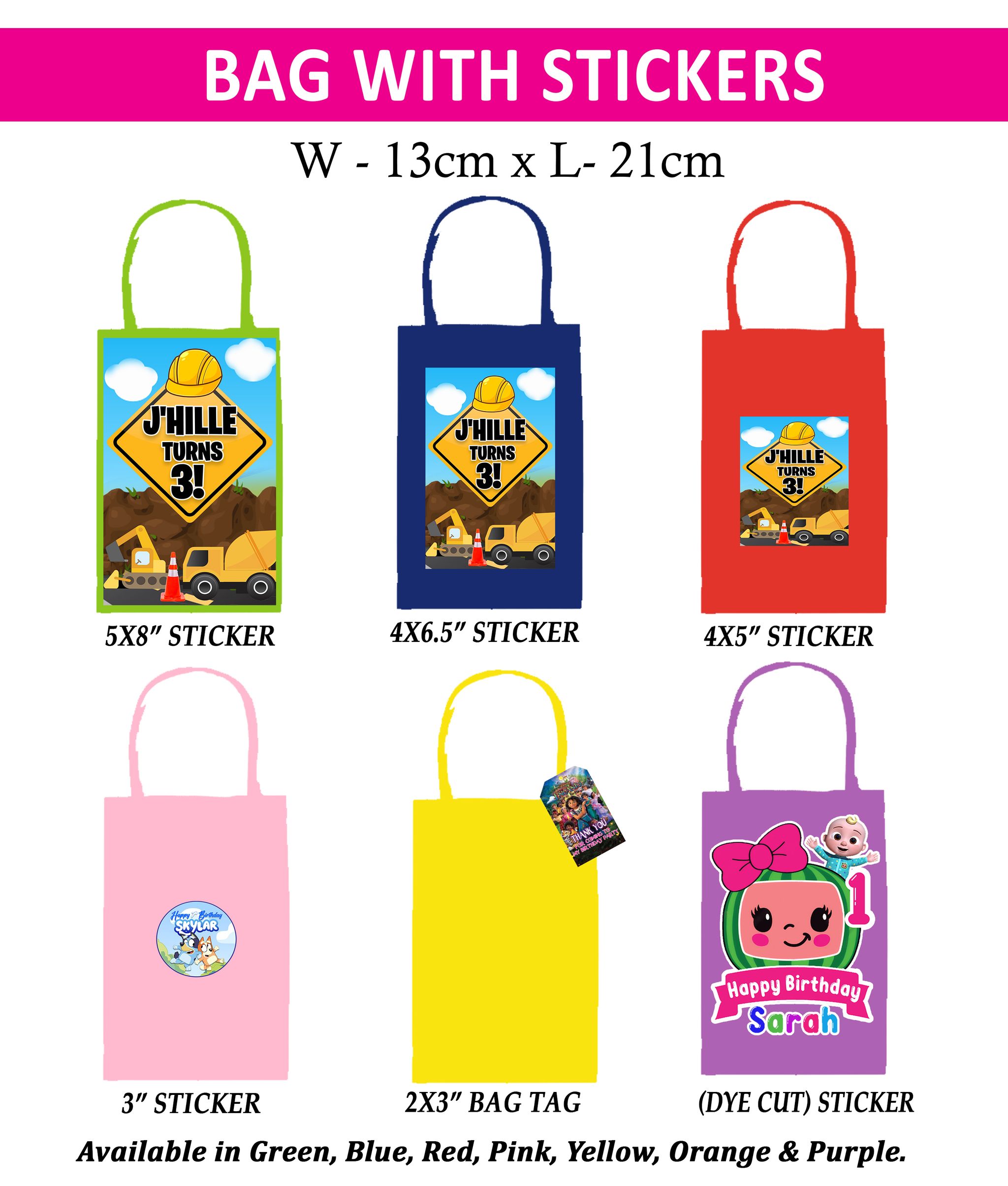 Personalized Paper Bags with  Stickers_0