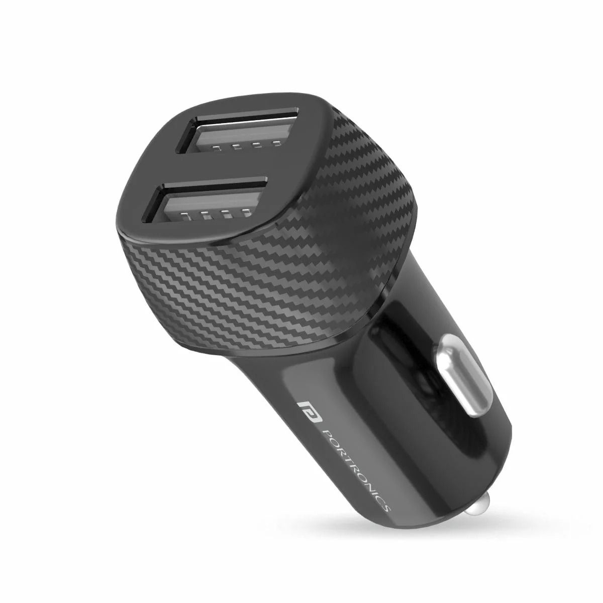 Portronics Car Power 5 Dual USB Ports 12 Watts Fast Car Charger BLACK_0