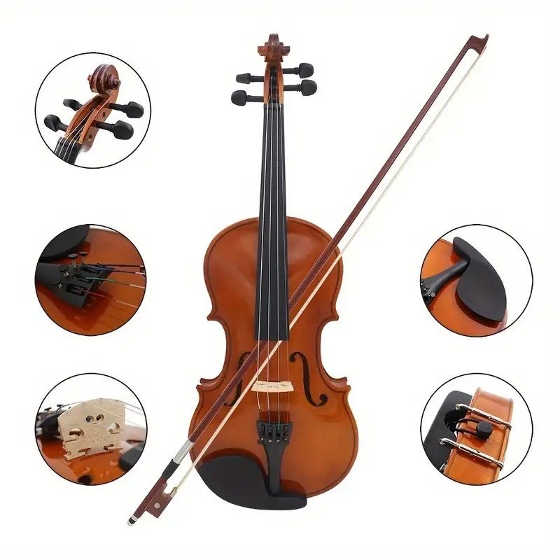 Astonvilla AV-105 Premium Full Size Violin - Lightweight, Durable Wood with Rich Tone for Beginners & Pros - Includes Case, Rosin & Extra Bow Hair_1