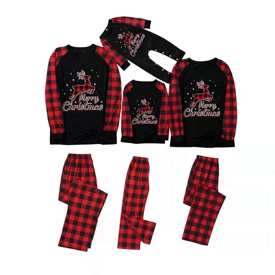 Plaid & Black Merry Christmas PJ_2