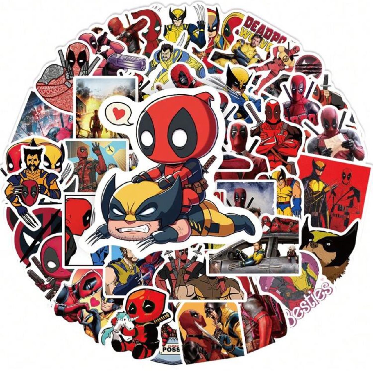 Mini Stickers Wolverine et Deadpool_1