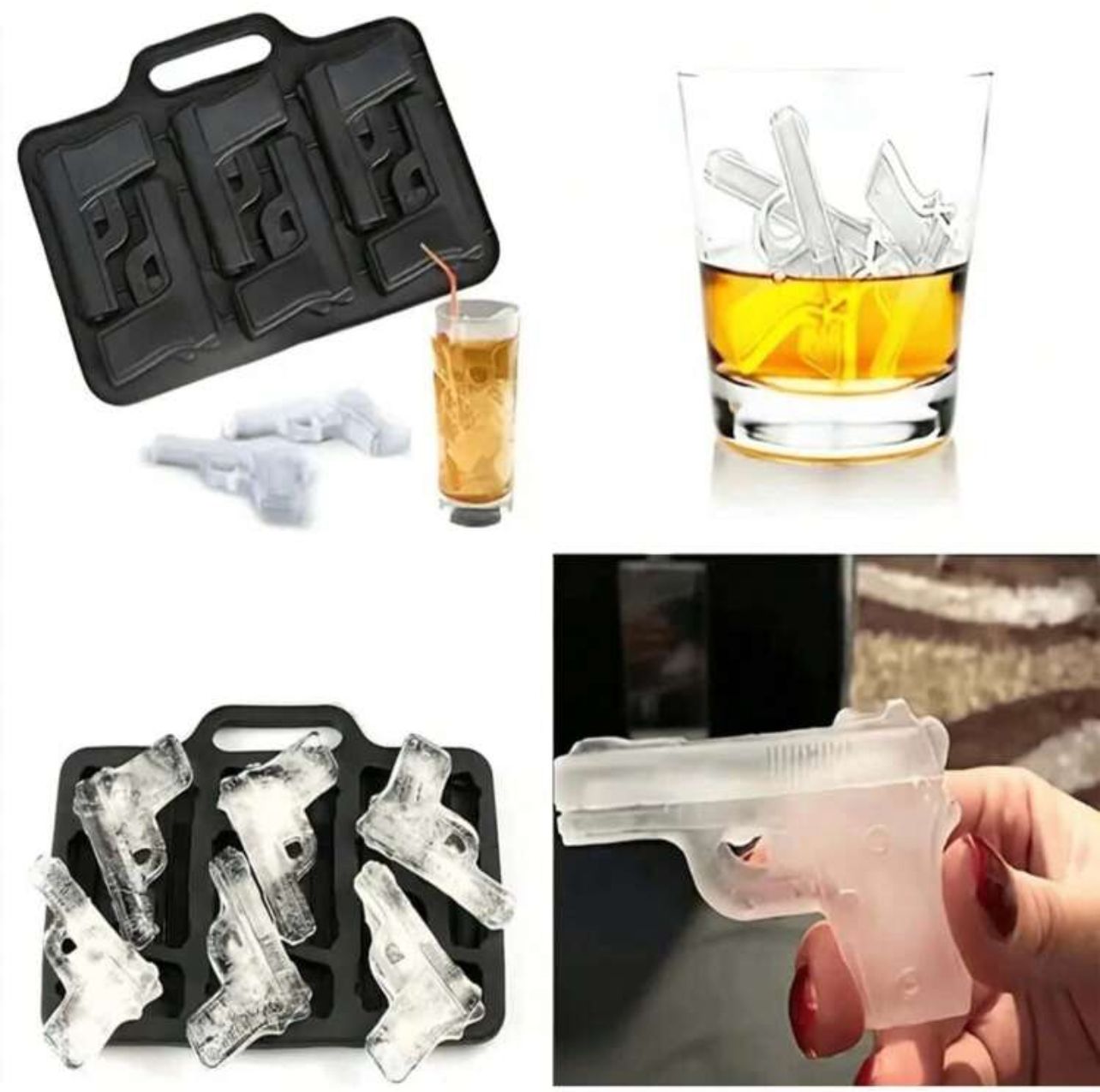 Moule à Glaçons Pistolet – Amusement Glacé pour Vos Boissons_4