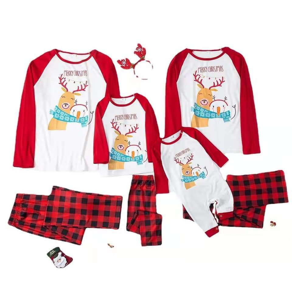 Cute PJs with Reindeer Design _6