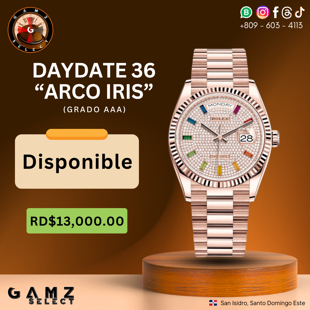 Daydate 36 "Arco Iris" (Grado AAA)_0