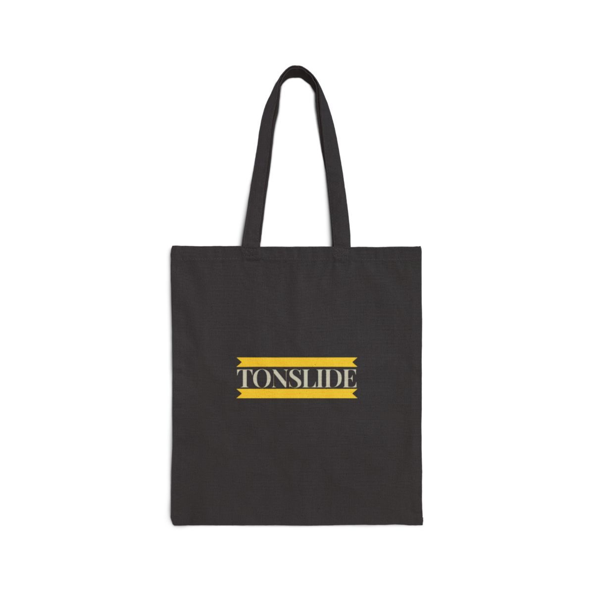 Tonslide Black Cotton Canvas Tote Bag_0