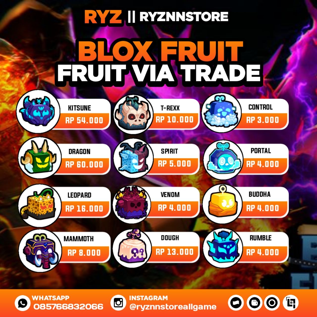 LIST FRUIT BLOX FRUIT_0