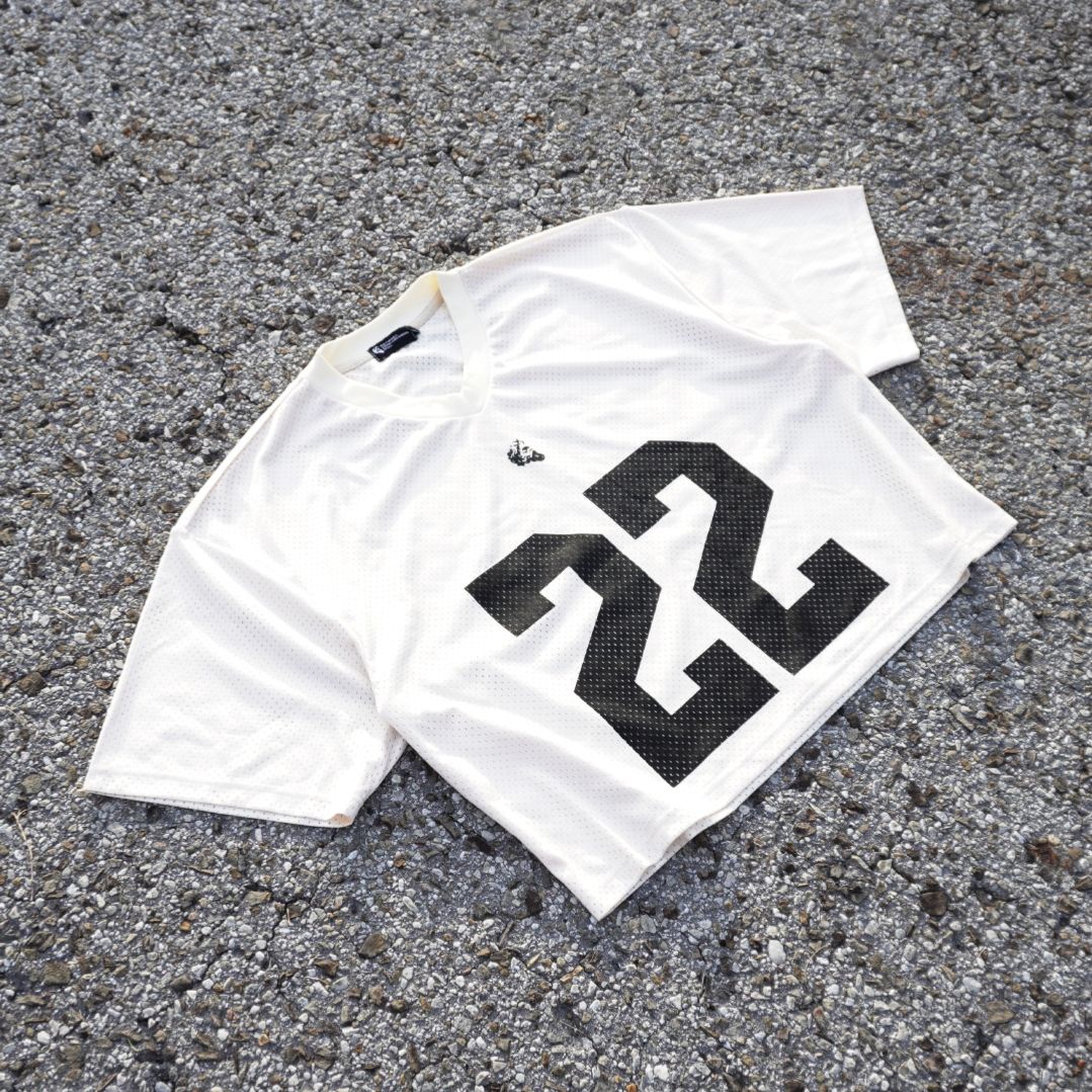 Inaugural 22 Cropped Jersey in Cream_0