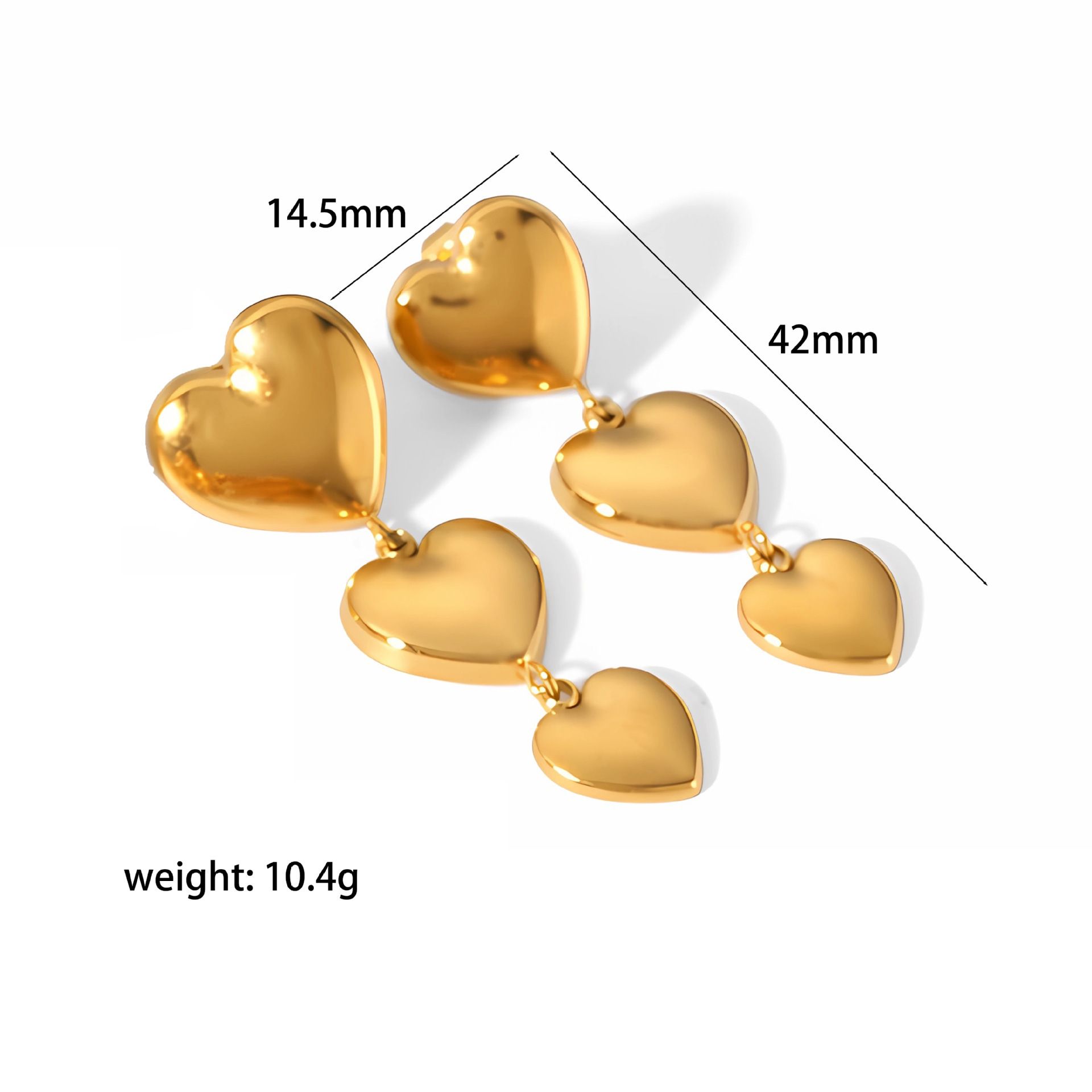 Three tiers golden heart_1