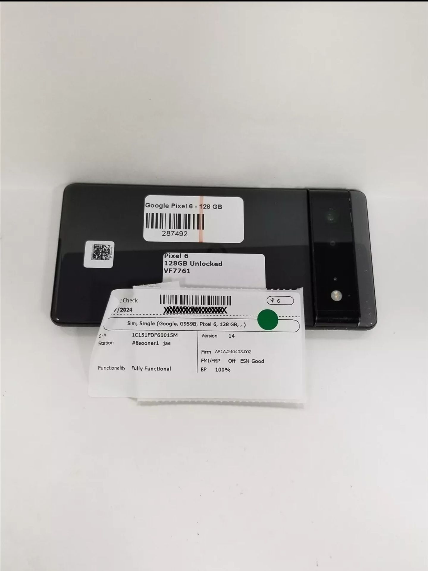 Google Pixel 6 128GB Black G9S9B (Unlocked) Fully Functional VF7761_4