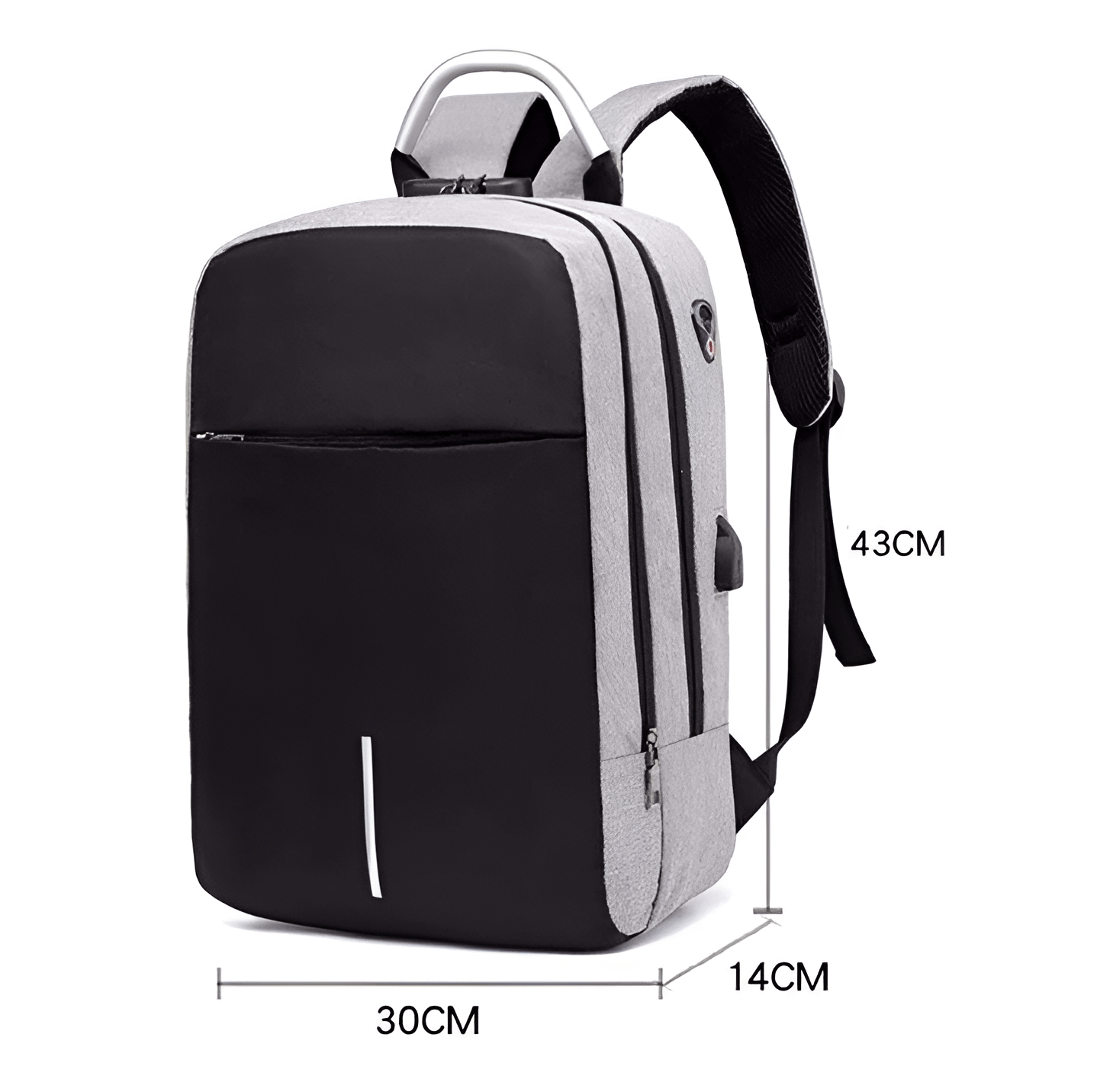 3-Digit Anti-Theft Lock Laptop Backpack Travel School Bag With USB Charging Port_4