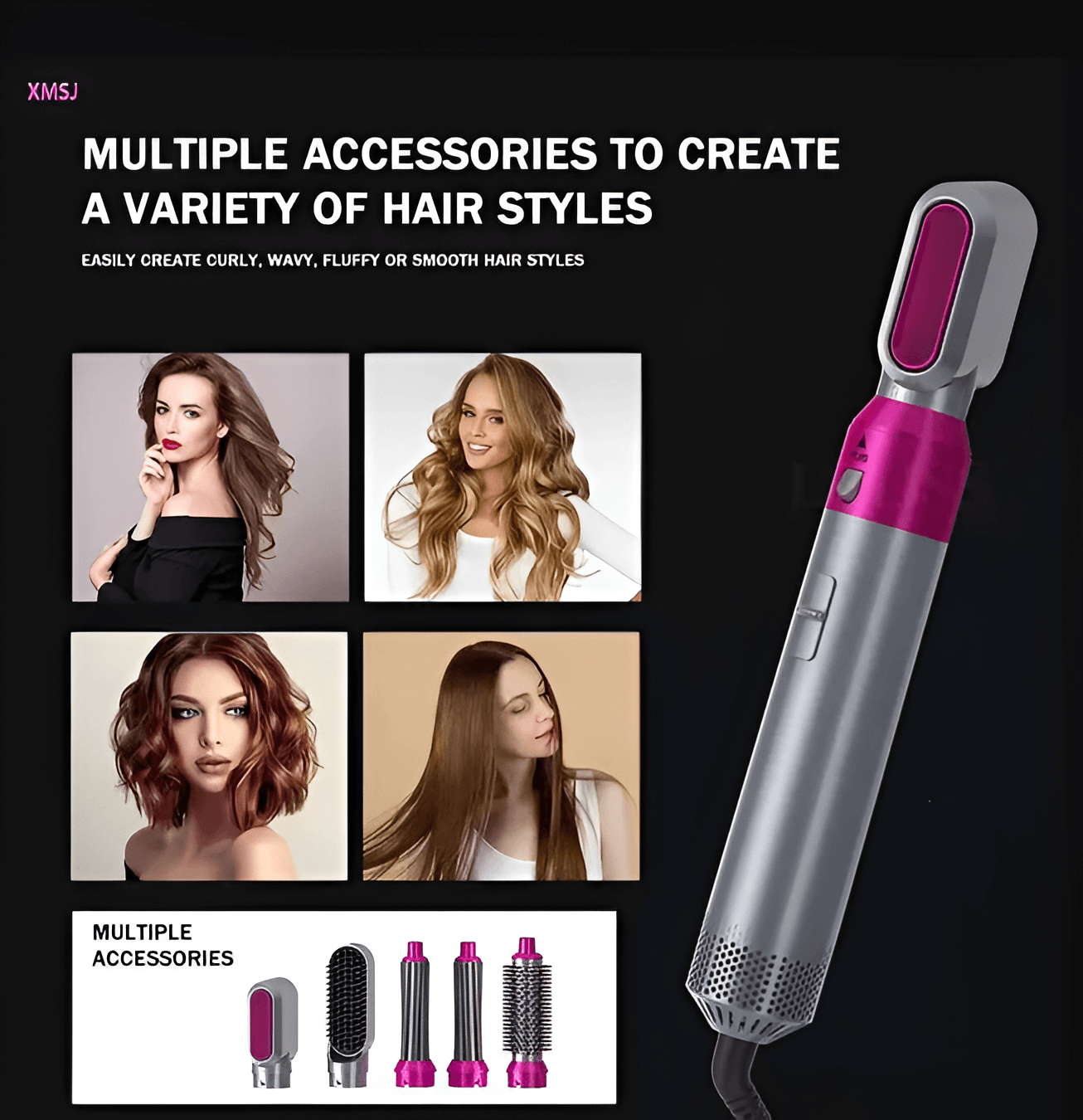 5 In 1 Hot Air Styler Hair Straightener_5