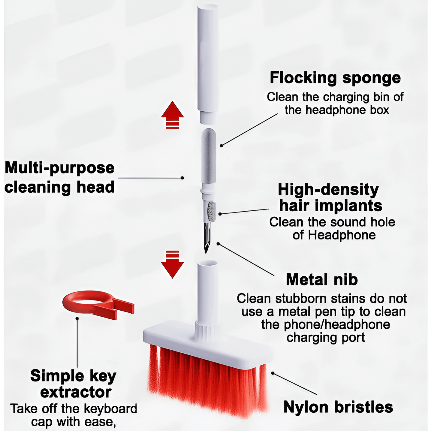 Earphone & Keyboard Cleaner Brush 5 In 1_3