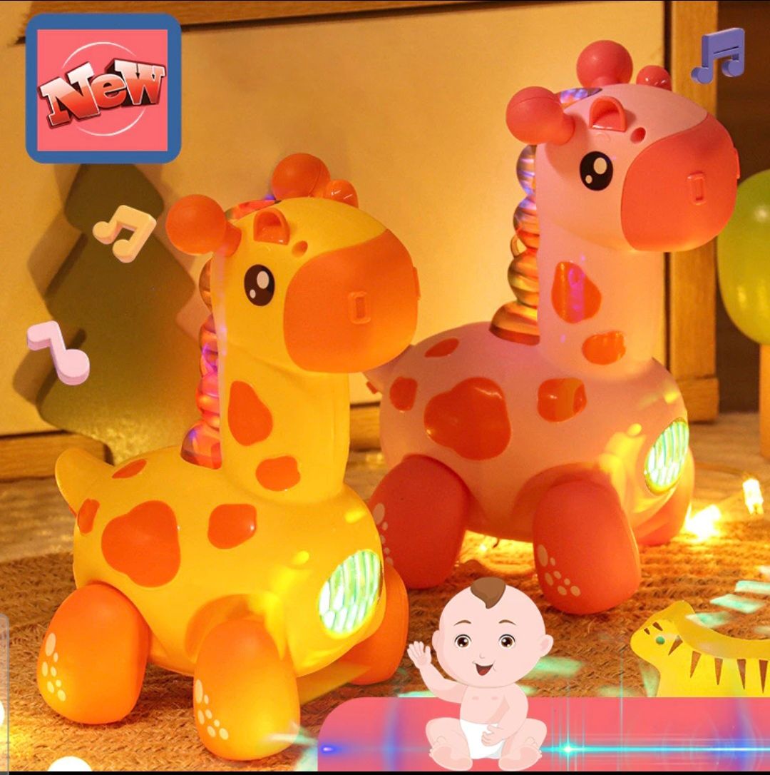 Jolie girafe avec musique et lumière Enfant  à partir de 6 mois+_3