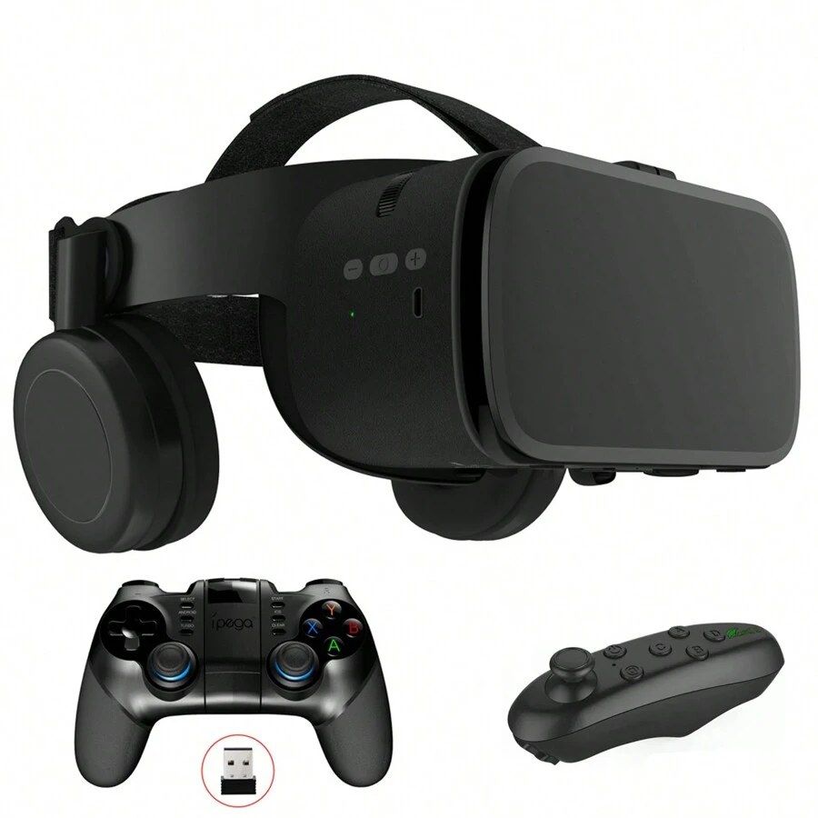 VR headset with remote control and gaming control_0