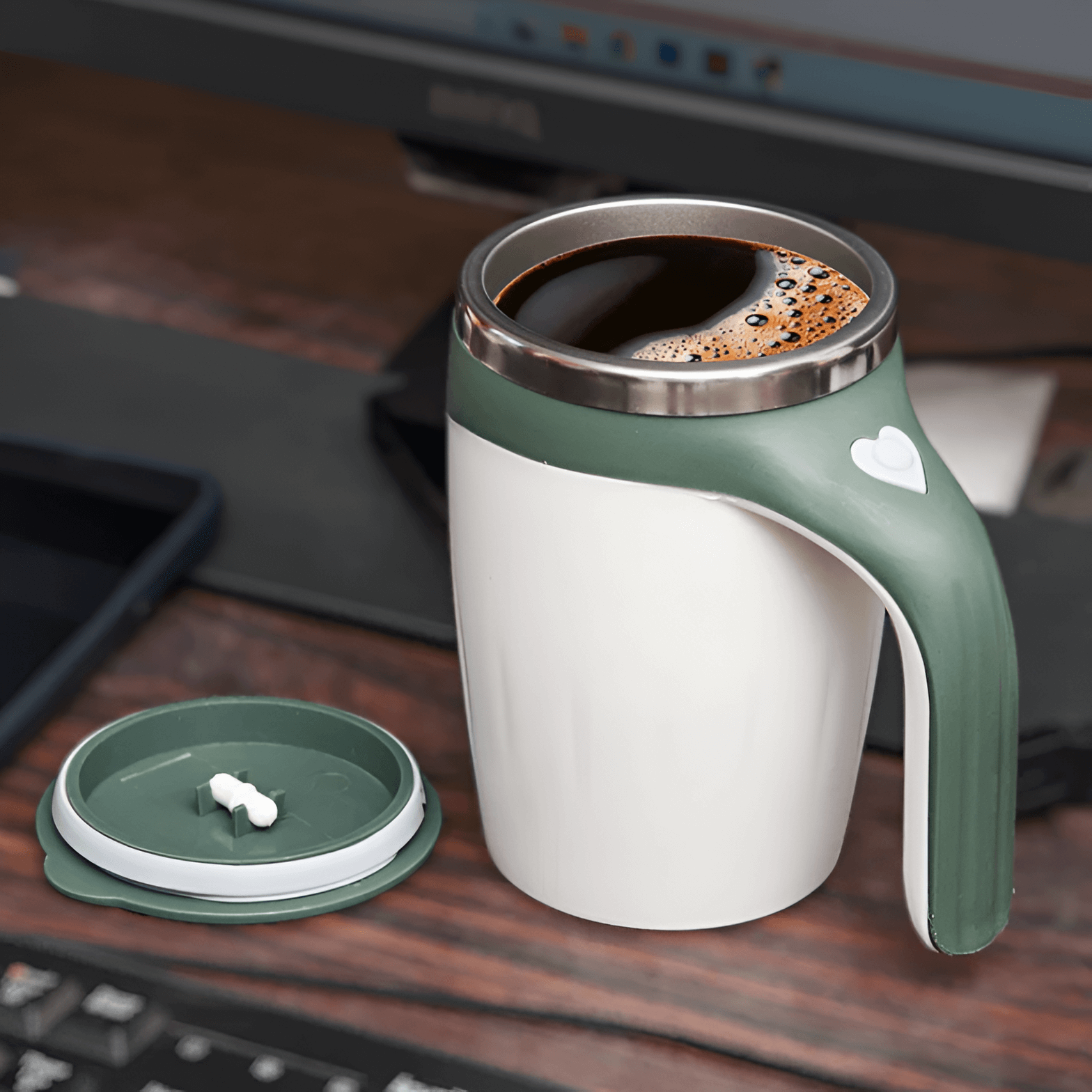 Coffee Automatic Self Stirring Magnetic Mug Stainless Steel Thermal Cup 380 Ml / XY-221_4