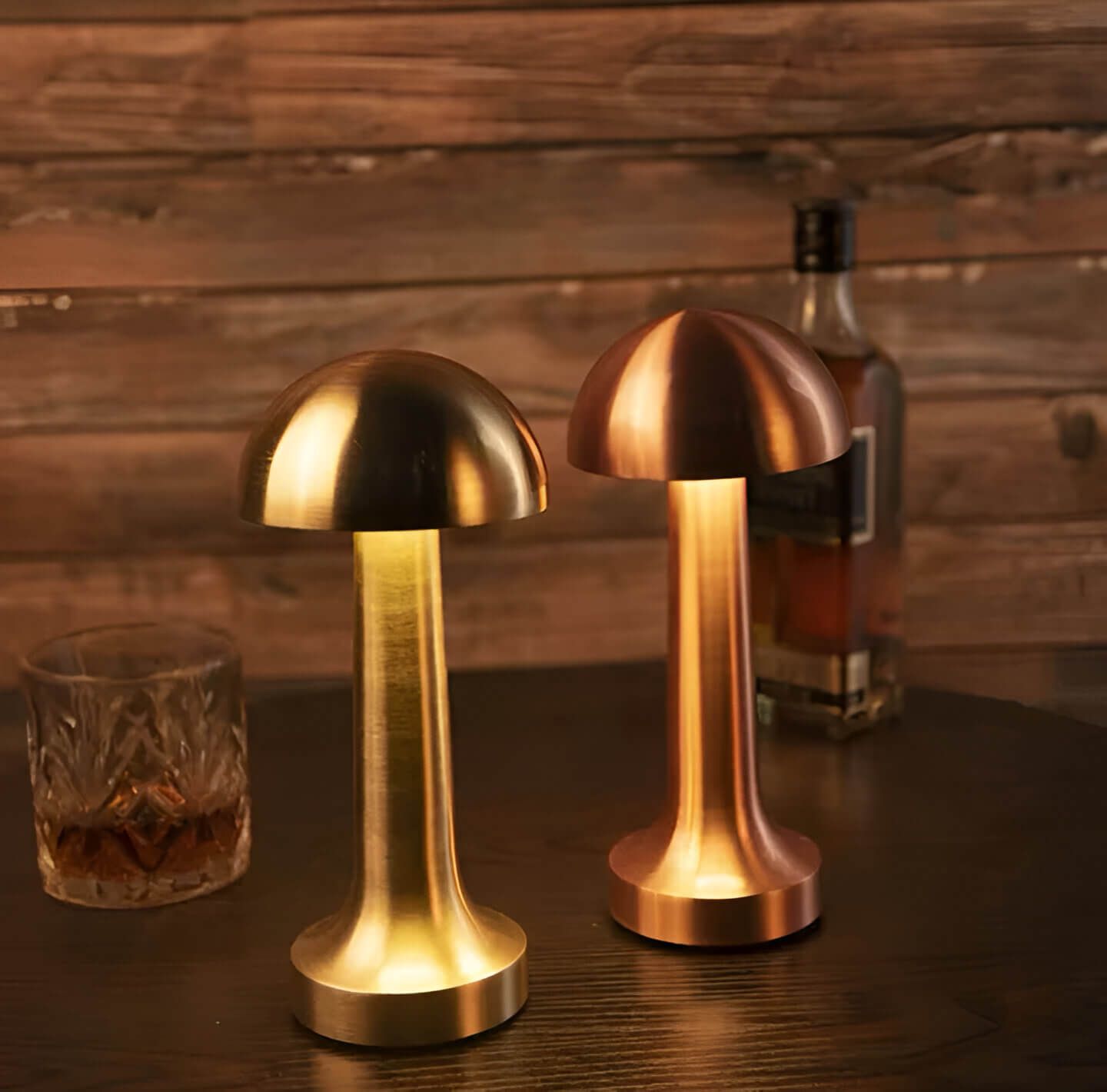 Golden Mushroom Restaurant LED Cordless Table Lamp USB_5