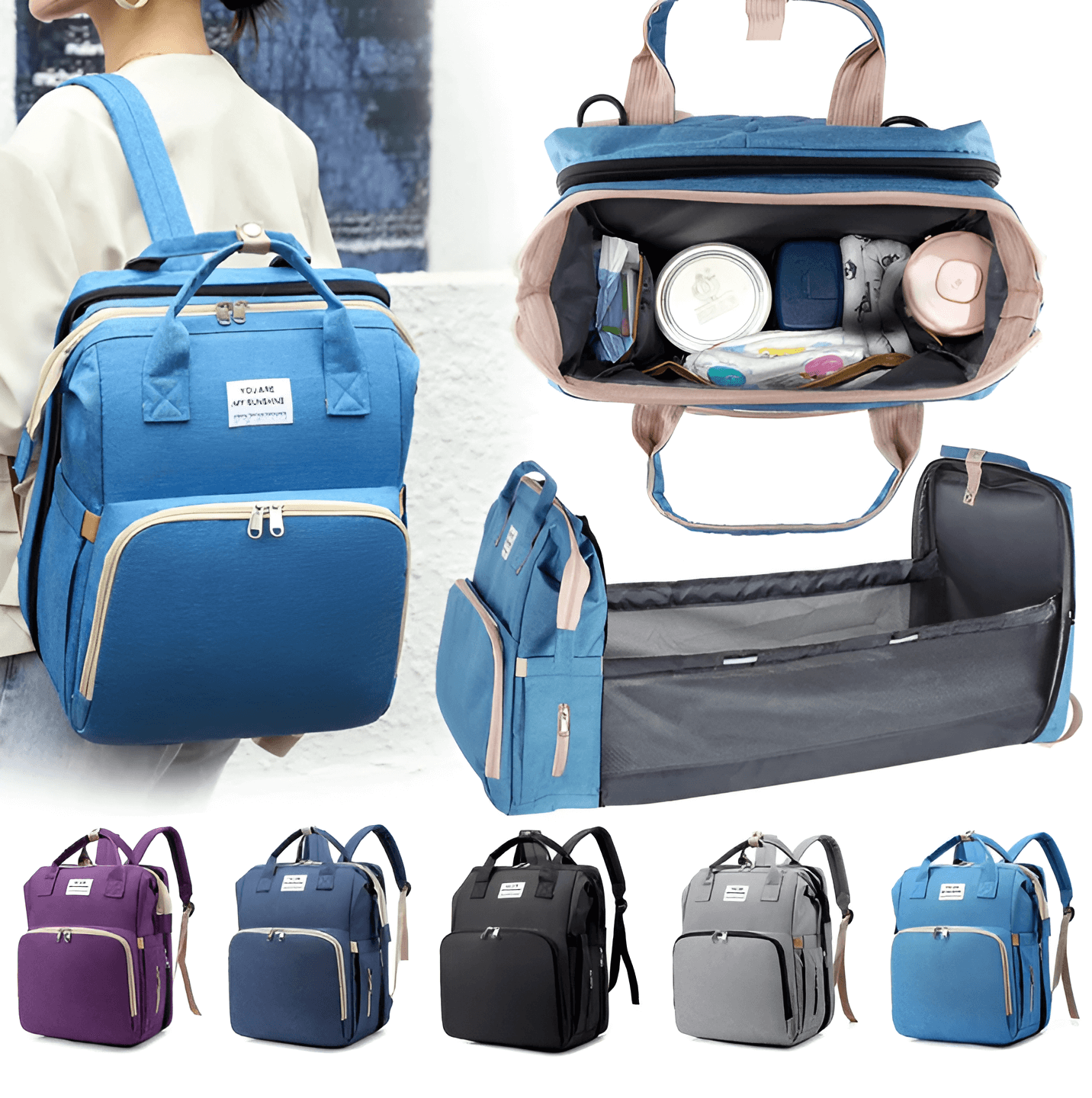 Multi-Functional Diaper Bag Backpack Travel Baby Nursing Bag Large Capacity Mommy Bag_2