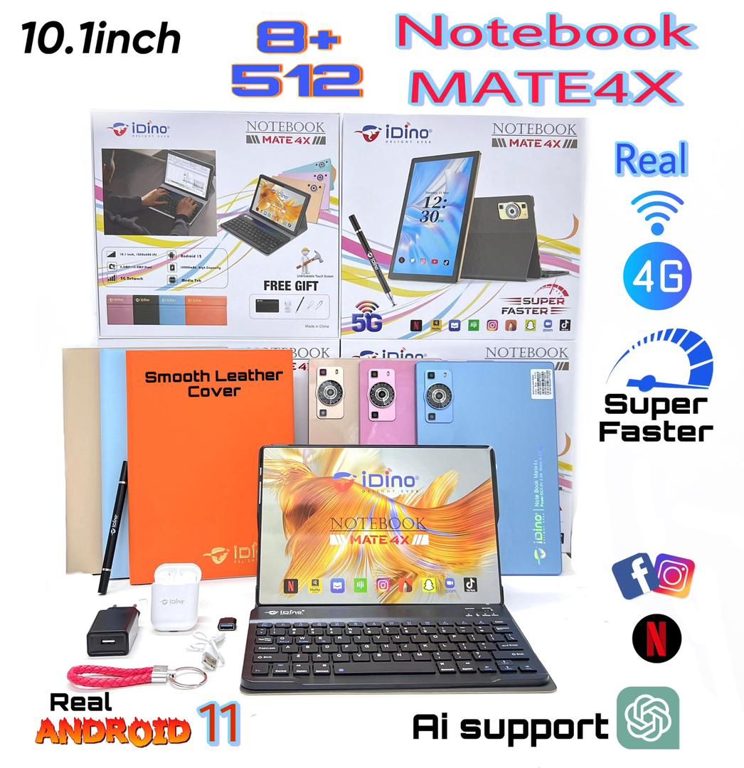 Idino Notebook Mate 4x Android PC Tablet 512GB ROM, 8GB RAM, 10", BT wireless keyboard + Free gifts_0