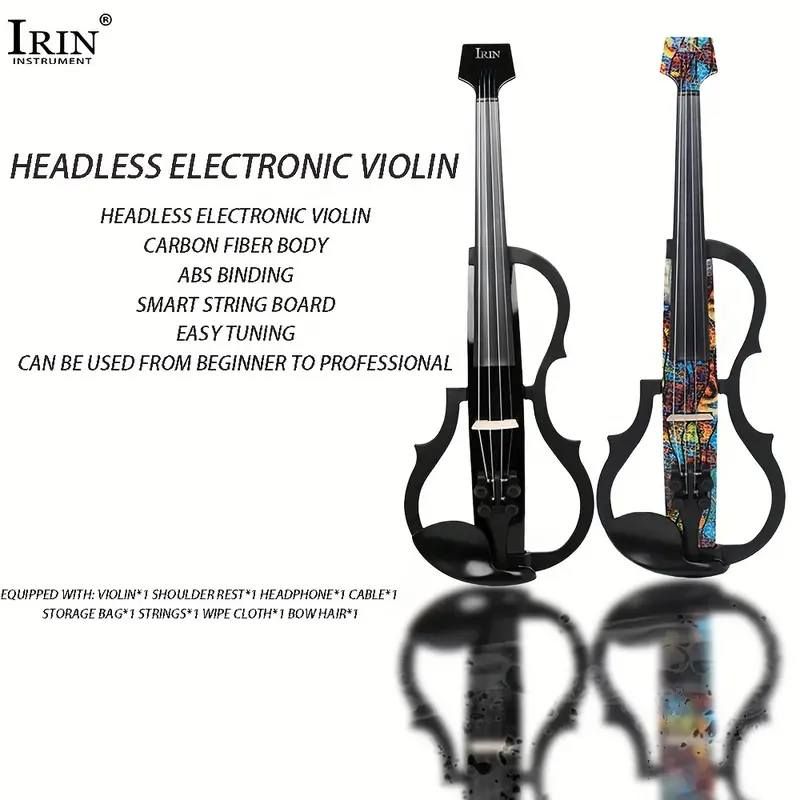  Silent Electric Acoustic Violin Carbon Fiber Body_0