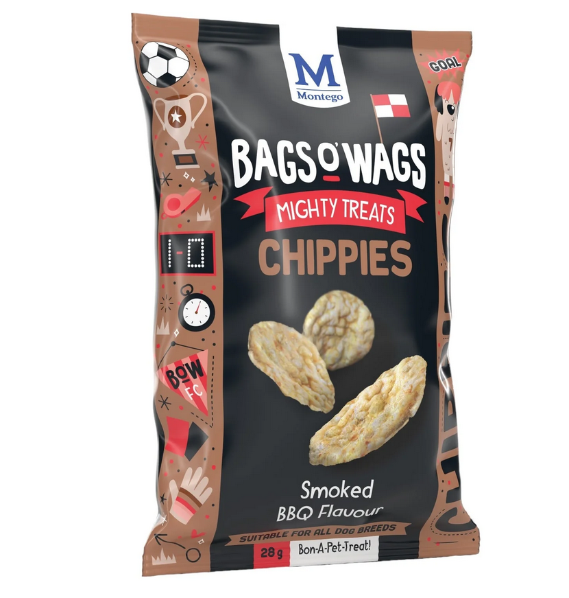 MONTEGO BAGS O' WAGS CHIPPIES SMOCKED BBQ 28G_0