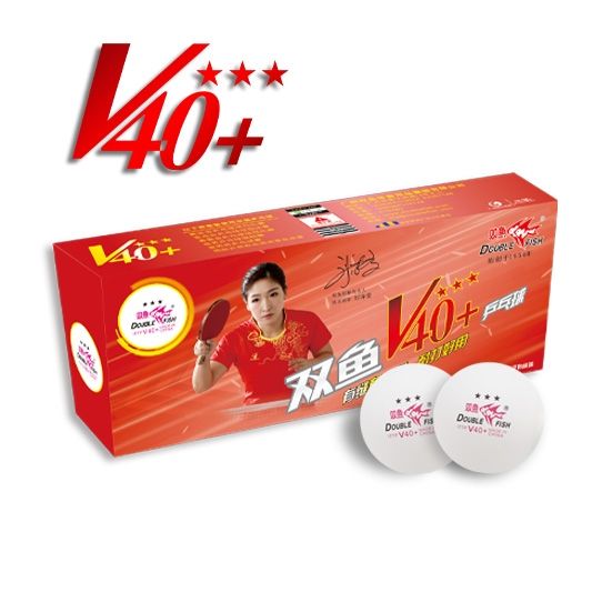 ITTF approved Double Fish V40+ 3 Stars Table Tennis Ball_0