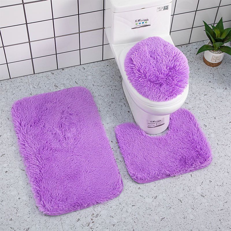 3 in 1 fluffy bathroom toilet mats(big size) _0