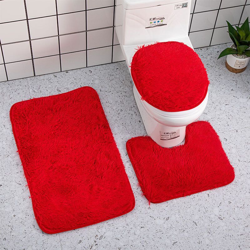  3 in 1 fluffy bathroom toilet mats(big size) _0