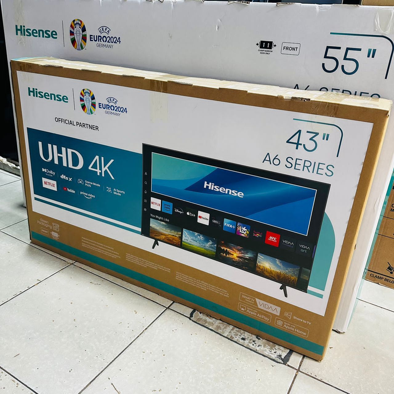 Hisense 43 inch 4K UHD VIDAA Smart TV 43A6KS Series; DTS Studio Sound, Bluetooth, Any View Cast – Frameless_0