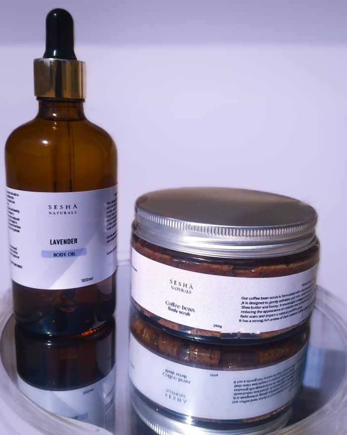 Coffee bean scrub+Lavender body oil_0