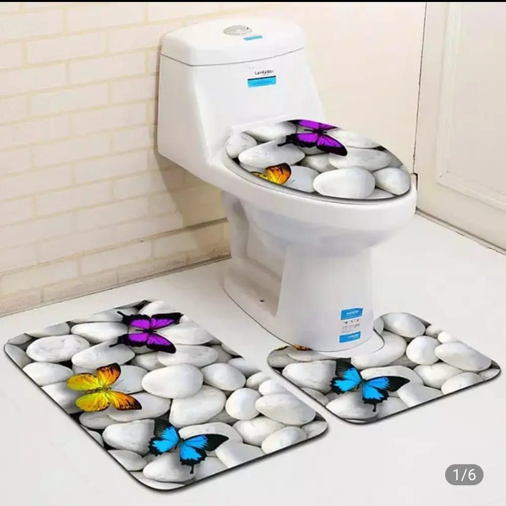  3 in 1 3D Bathroom toilet mats(big size) _0