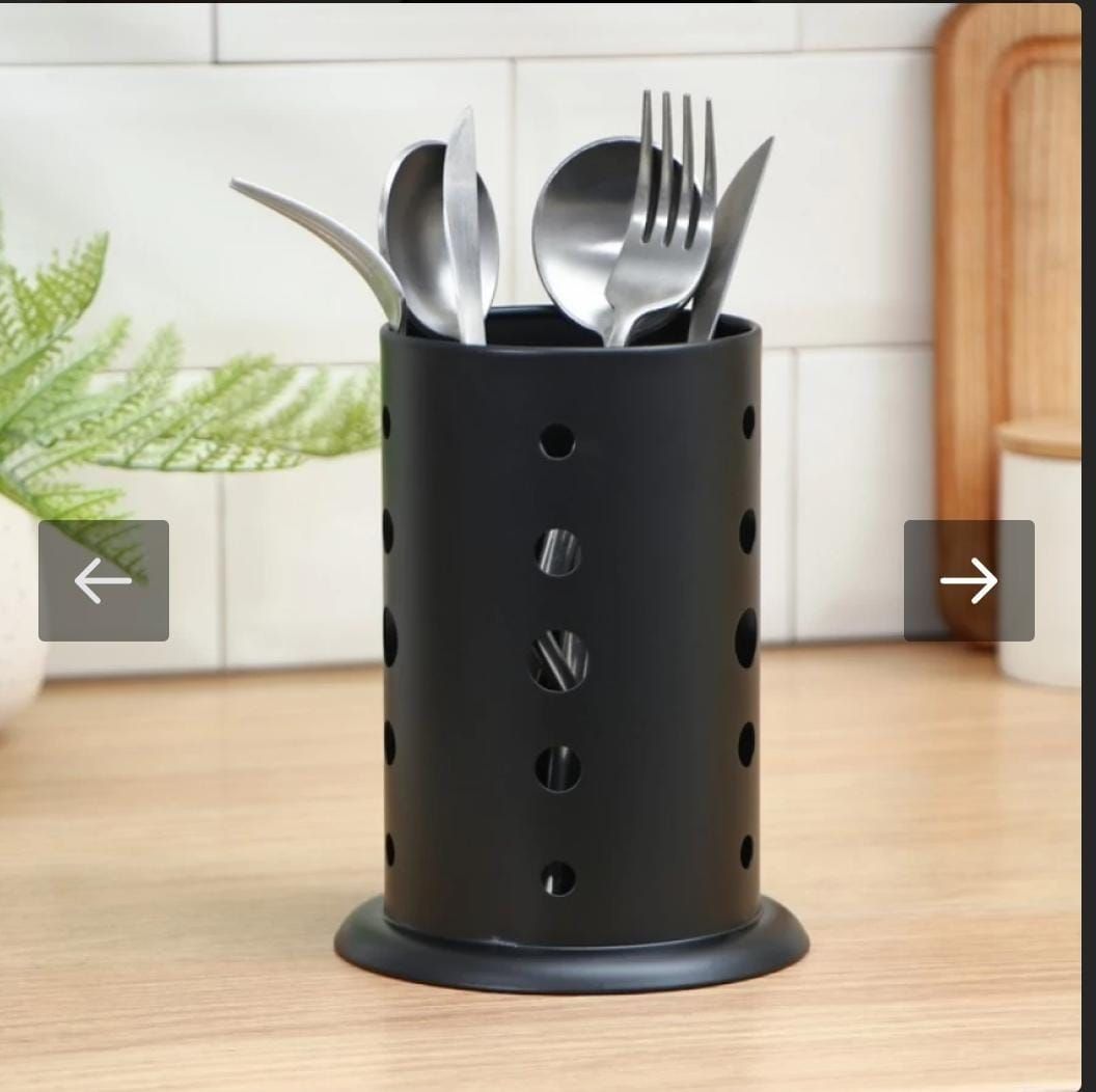 Black stainless steel cutlery holder_0