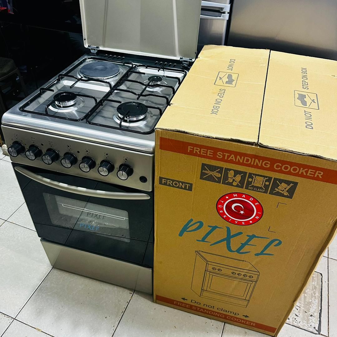 Pixel 3+1 electric gas cooker full stainless steel 50x60cm _0